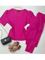 Conjunto Viscolinho com Elastano Pink 