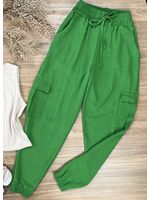 Calça Jogger Cargo Crepe Duna Verde