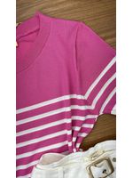 Blusa Com Detalhes em Listras 