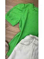 Blusa Malha Laise Verde Verde Pistache