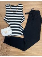 Calça Jogger Crepe Duna Preta