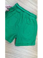 Short Sarja Cinto Trançado Verde