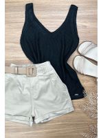 Blusa Tricô Verão Preta 