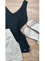 Blusa Tricô Verão Preta 
