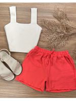 Short Crepe Duna Laranja