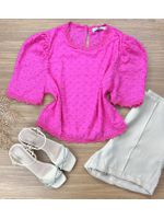Blusa Laise Manga Princesa Pink