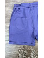 Short Sarja Cenoura Com Cinto Uva 
