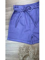 Short Sarja Cenoura Com Cinto Uva 