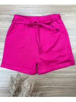 Short Sarja Cenoura Com Cinto Pink 