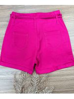 Short Sarja Cenoura Com Cinto Pink 