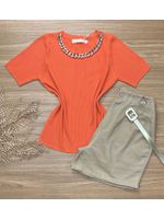 Blusa Modal Corrente Laranja