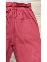 Calça Cenoura com Cinto Trançado Terracota