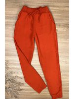 Calça Jogger Crepe Duna Terracota