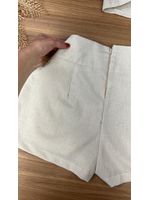 Conjunto Linho Short E Croopped Cru