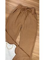 Calça pantalona crepe duna Nude