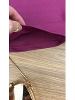 Conjunto Moletinho Saia Mid e Blusa Gola Alta Fucsia 