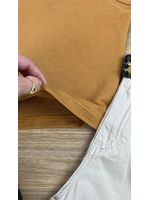 Blusa cavada com gola alta terra cota