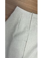 Saia Midi Linho Amarração cru
