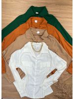 Camisa Viscolinho Bege