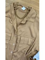 Camisa Viscolinho Bege