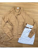 Camisa Viscolinho Bege
