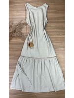 Vestido Longo Linho Cru 