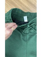 Calça pantalona crepe duna verde militar 