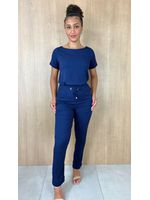 Conjunto Viscolinho Com Elastano Azul Marinho
