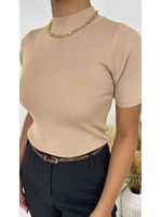 Blusa Modal Manga Curta Nude
