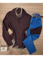 Camisa Viscose Marrom