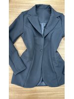 Blazer Alongado Alfaiataria Preto