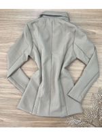 Blazer Alongado Alfaiataria Bege