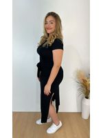 Vestido Malha com Amarração Preto