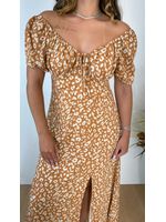 Vestido Midi Estampa Animal Print