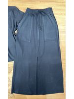Conjunto Moletinho Saia Midi Preto