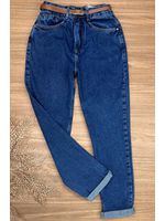 Calça mom jeans com Cinto