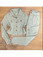 Jaqueta Tencel Verde Menta