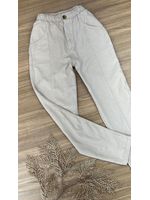 Calça Mom Tencel Bege
