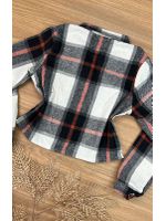 Camisa Flanelada Xadrez Max Cropped Preta