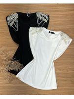 Blusa Tshirt Luxo Branca