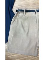 Short Alfaiataria Com Cinto Caqui