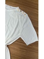 Blusa Modal Canelada Branca