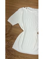 Blusa Modal Canelada Branca