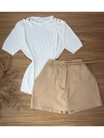 Blusa Modal Canelada Branca