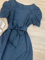 Vestido Curto Linho Preto 