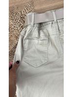 Calça Cenoura Bege com Cinto 