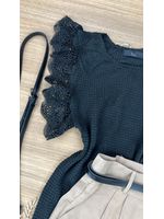 Blusa Manga Guipir Preta