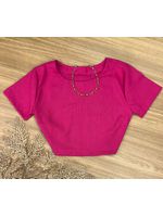 Conjunto Linho Saia Midi Pink