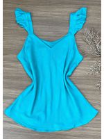 Conjunto Alça Babadinho Azul