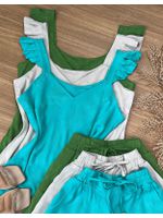 Conjunto Alça Babadinho Verde